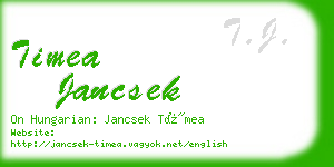 timea jancsek business card